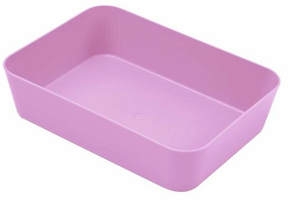 Лоток для канцелярских принадлежностей Стамм розовый, 13х17,8х4,4 см