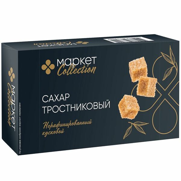 Сахар тростниковый кусковой нерафинированный Market Collection, 500г