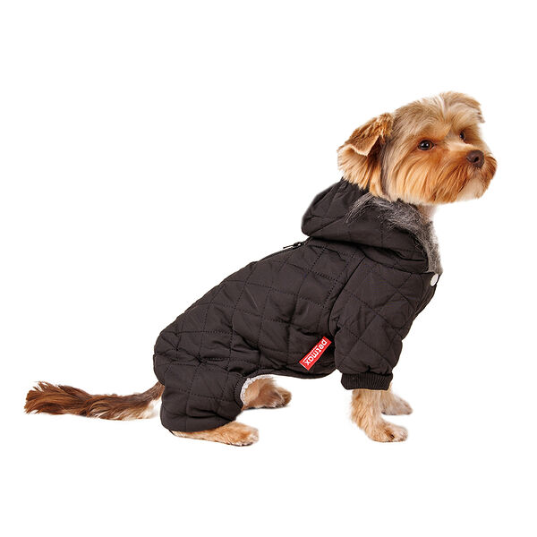 Комбинезон с капюшоном для собак XS черный (унисекс)