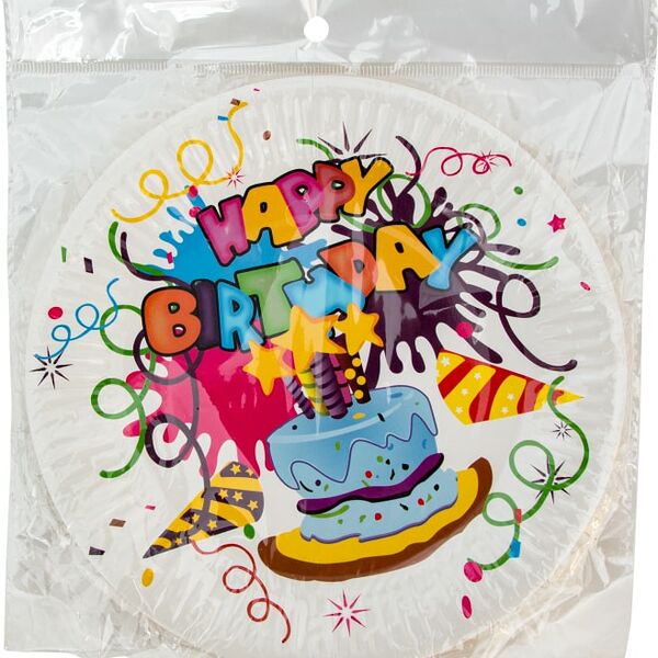 Тарелки бумажные Волшебная страна Happy Birthday 18см*6шт