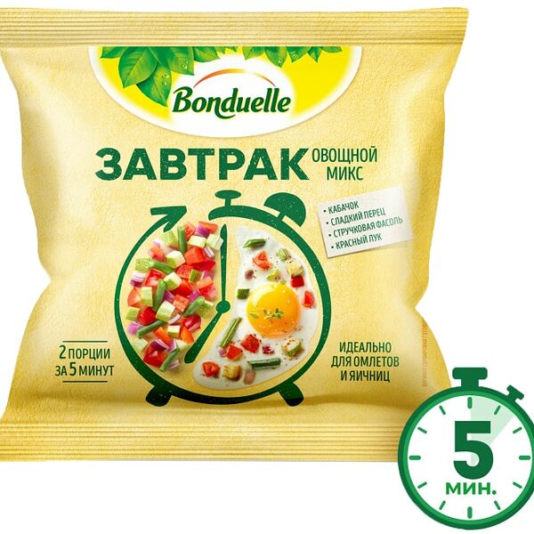 Смесь овощная Bonduelle Завтрак Овощной Микс с кабачком 200г