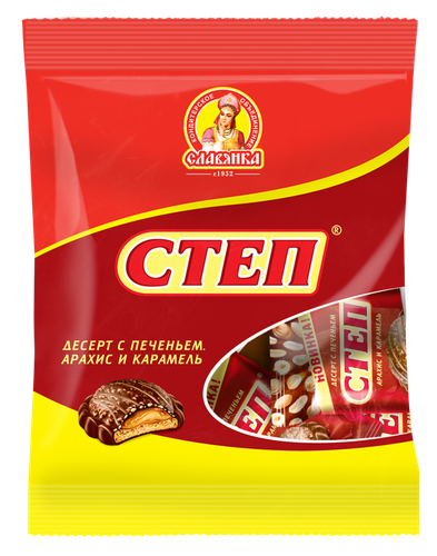 

Конфеты Степ Десерт с печеньем Славянка 190 г