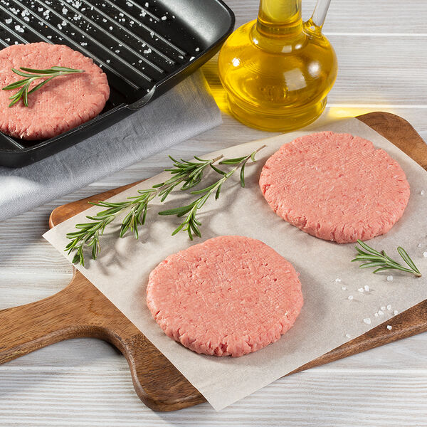 Котлета МясновЪ для бургера из мраморной говядины вес