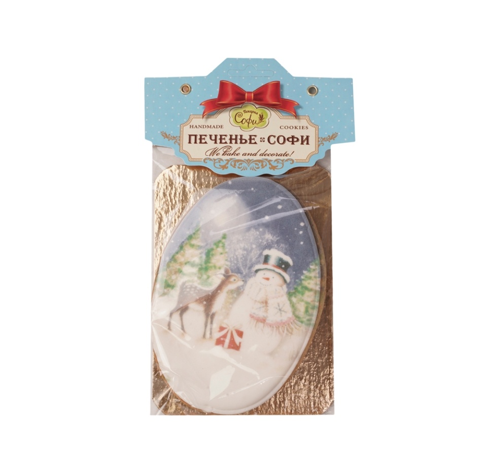 

Печенье в глазури Пекарня Софи Овал дизайн в ассортименте 110 г