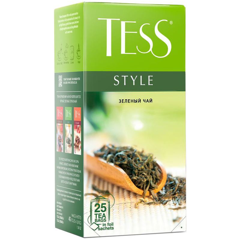 

Чай пакетированный Tess Style зеленый 25 шт. 45 г