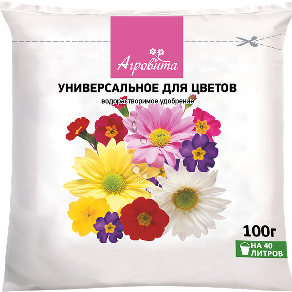 Удобрение минеральное для цветов АГРОВИТА Универсальное водорастворимое
