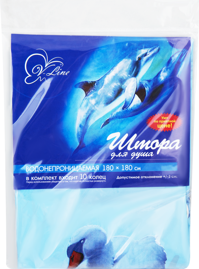 

Шторы для ванной комнаты полиэтилен 180х180см Арт. 6984