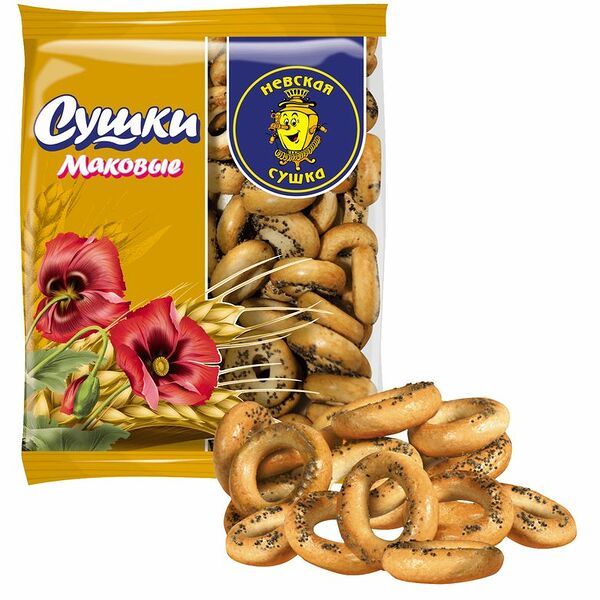 Сушки Невская Сушка маковые, 275г