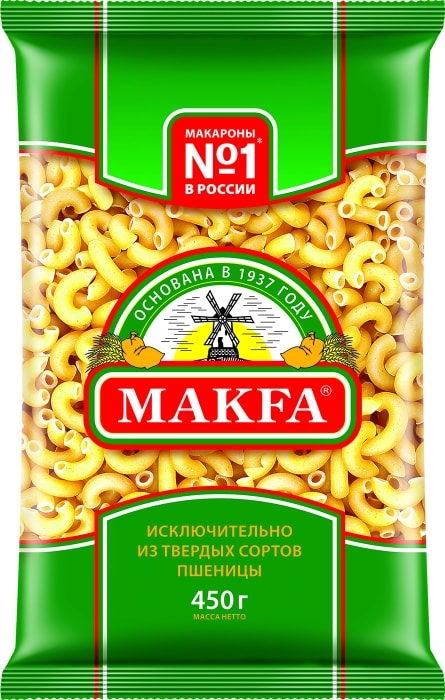

Макароны Makfa рожки гладкие 450 г
