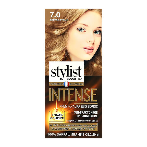Крем-краска для волос Stylist Color Pro Intense тон 7.0 Светло-русый 118 мл