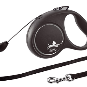 Flexi рулетка black design S до 12 кг (5 м трос), серебряный