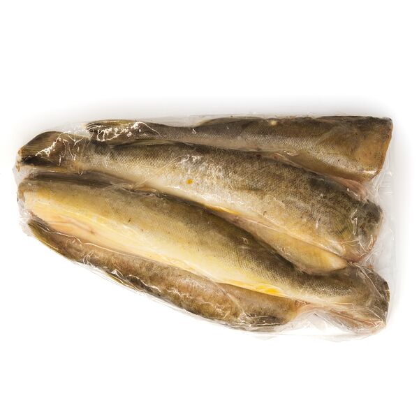 Минтай обезглавленный, мороженый,1 кг Mfridel заморожено в блок-лайнер