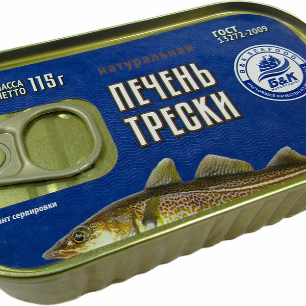 Печень трески Боско-Морепродукт натуральная 115г