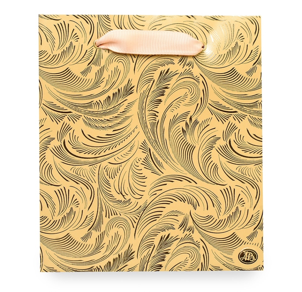 

Пакет подарочный «Азбука Вкуса» «Морозный узор золото» 15х17х10см бумажный, Россия