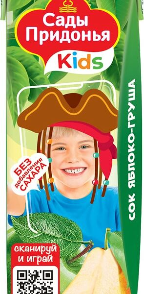 Сок Сады Придонья Яблоко-груша с 5 месяцев 200мл