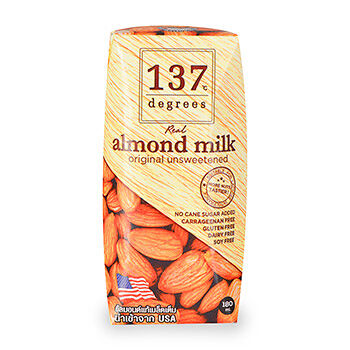 Напиток миндальный 137 Degrees без сахара 180 мл, Таиланд