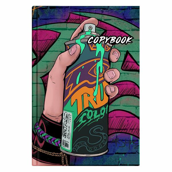 Тетрадь ГРАФФИТИ БАЛЛОНЧИК А5 145х215мм 96л твердый переплет 7БЦ 61543