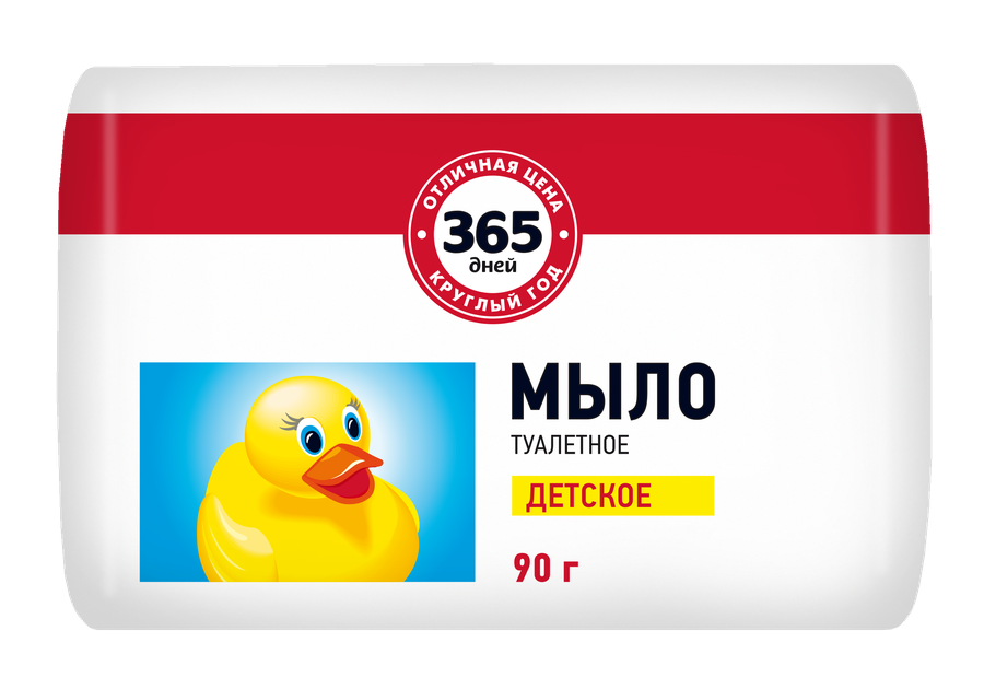 

Туалетное мыло детское 365 ДНЕЙ 90 г