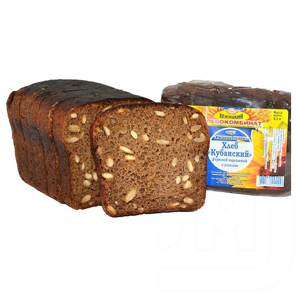 Хлеб Бежицкий Хлебокомбинат Кубанский форм ржано-пшеничный