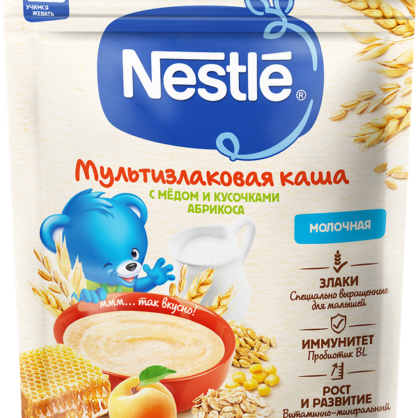 Каша Nestle мультизлаковая молочная с медом и абрикосом с 9 месяцев 200 г