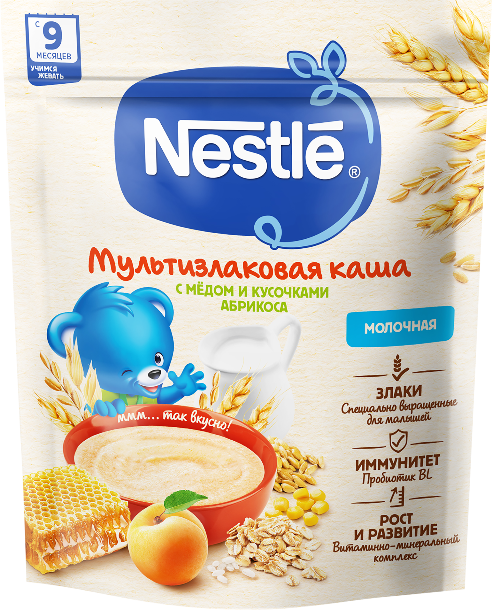 

Каша Nestle мультизлаковая молочная с медом и абрикосом с 9 месяцев 200 г