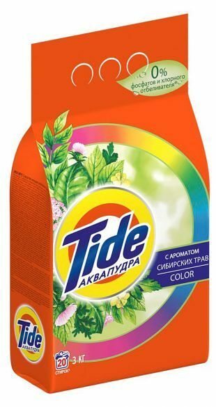 Стиральный порошок Tide Color аквапудра с ароматом сибирских трав автомат для цветного белья