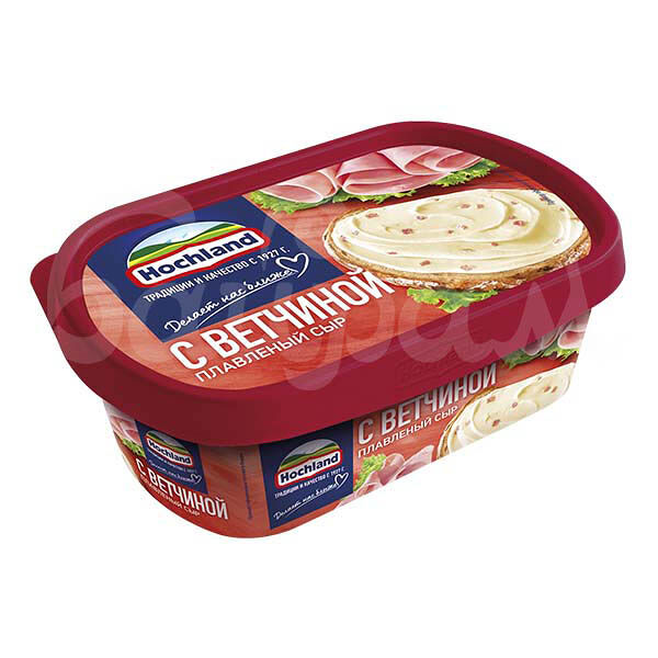 Сыр плавленый Хохланд 55% 200гр Ветчина ванночка