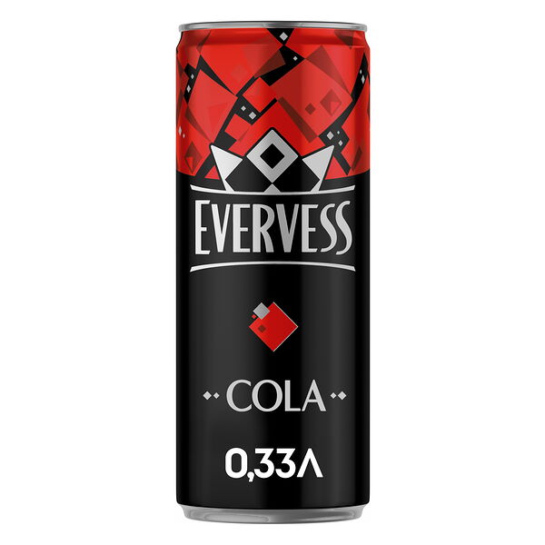 Кола газированный напиток Evervess Cola/Эвервесс 0,33л, банка