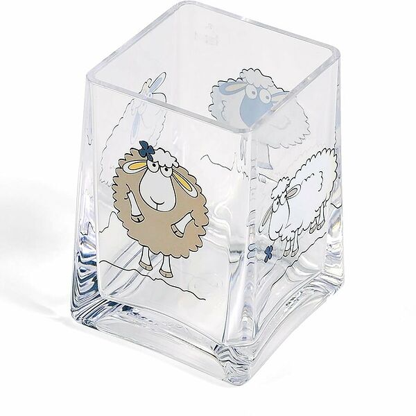 Стакан для ванной комнаты TATKRAFT ударопрочный 10х7х7 см