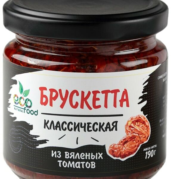 Брускетта Ecofood из вяленых томатов классическая 190г