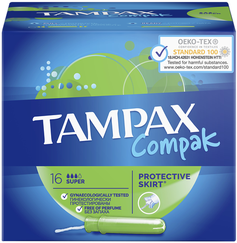 Тампоны Tampax Compak Super с аппликатором 16 шт 