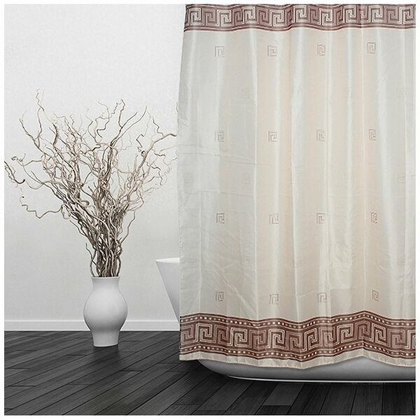 Штора для ванны Dasch Орнамент 180х180 см бежевая