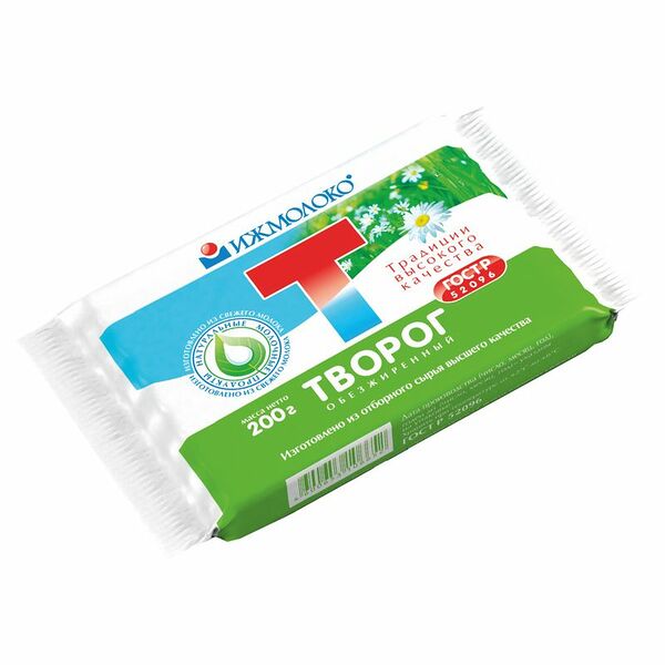Творог ИЖМОЛОКО обезжиренный, без змж