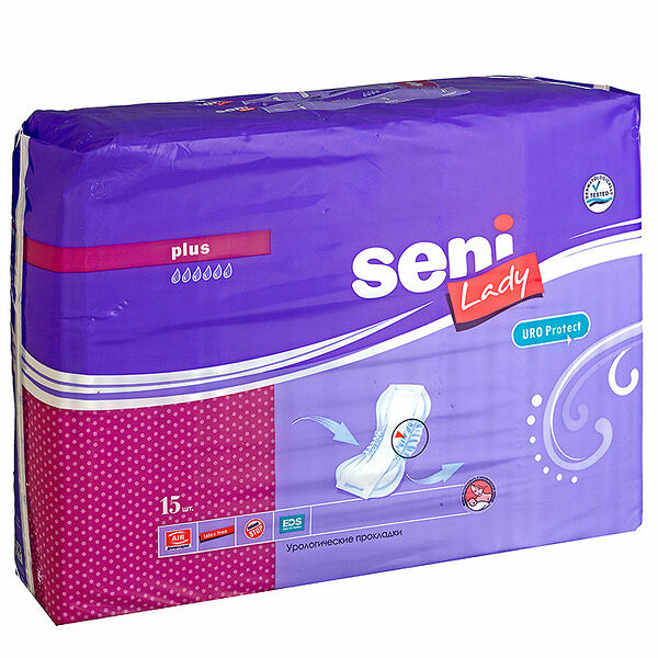 Прокладки урологические Seni lady 15 шт размер plus
