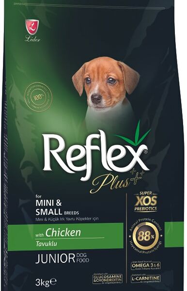 Сухой корм для щенков Reflex Plus Mini Small Breed Junior для мелких пород с курицей 3кг