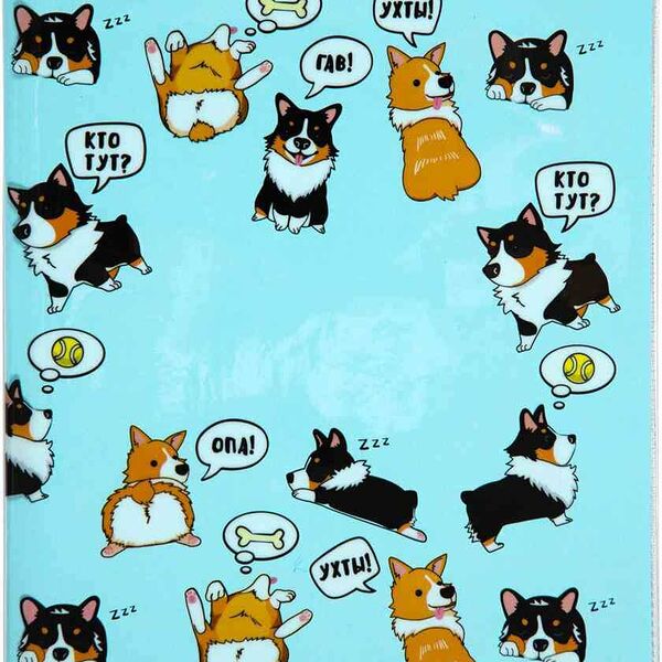 Набор обложек для тетрадей А4 deVENTE 8051340 прозрачные с рисунком, 3 шт.