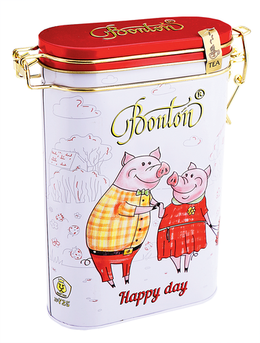 Чай черный Bonton Happy day с ароматом земляники, листовой, 100г