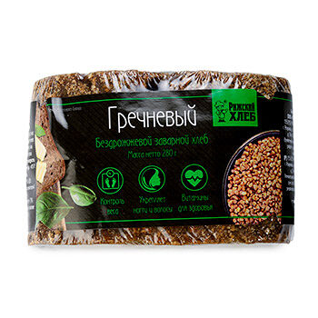 Хлеб Гречневый бездрожжевой заварной Рижский хлеб
