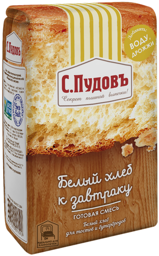 

Смесь для выпечки С.Пудовъ Белый хлеб к завтраку 500 г