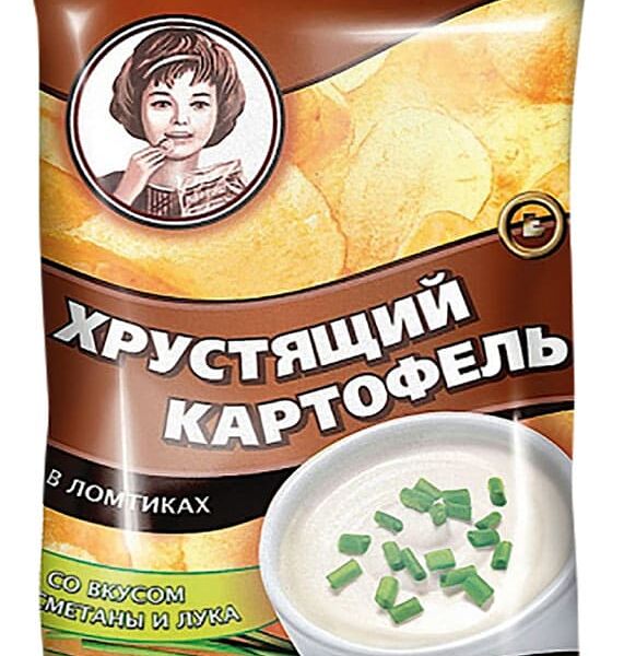 Чипсы сметана и лук Хрустящий картофель 70г