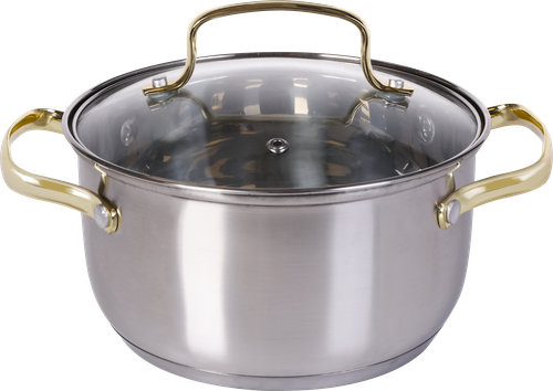 

Кастрюля HOMECLUB Amethyst, с крышкой, нержавеющая сталь, индукция, 2л, Арт. GS-LG1