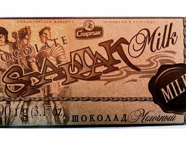 Шоколад Спартак молочный 90г