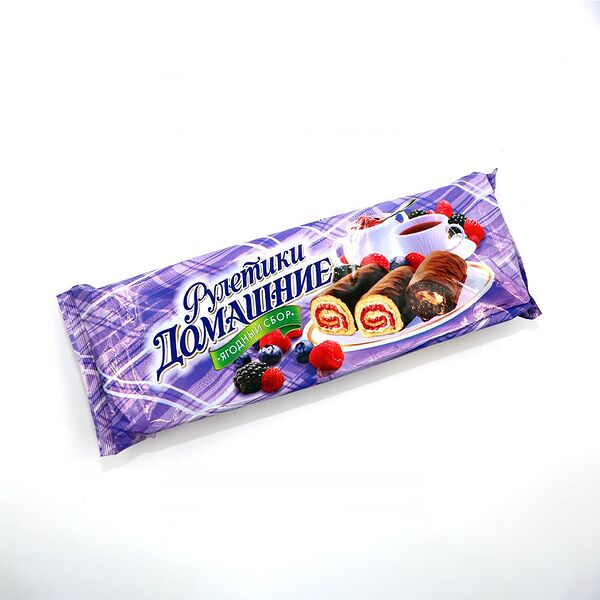 Мини-рулеты бисквитн Рулетики Домашние Ягодный сбор 150г