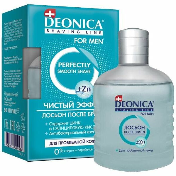 Лосьон после бритья Deonica For Men Чистый эффект 90 мл