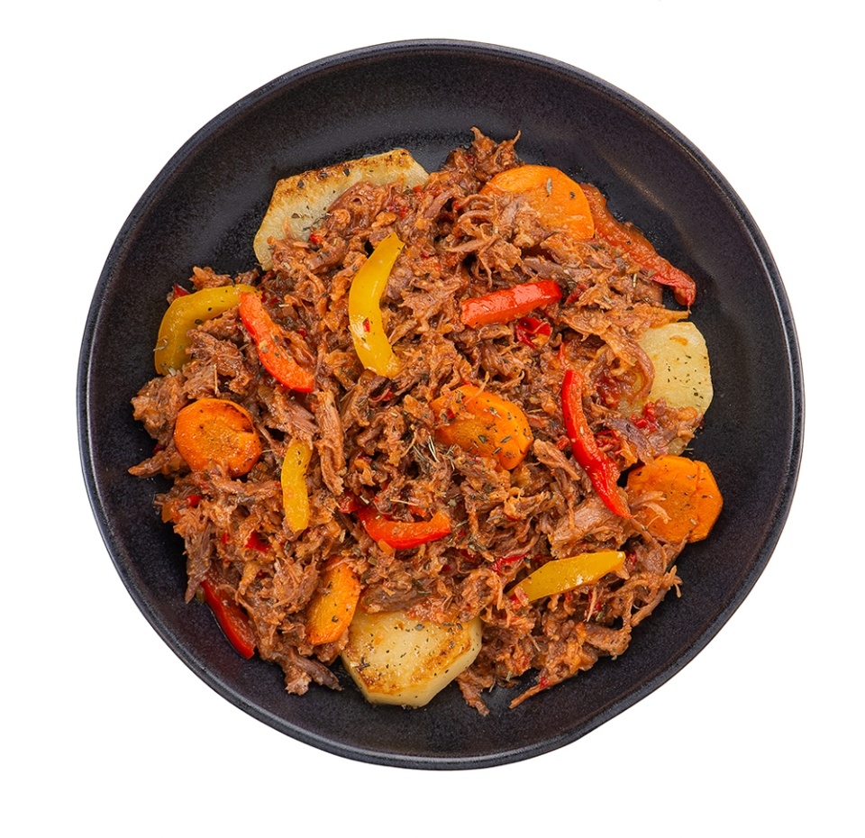 

Мясо говяжьих хвостов Почти Готово с миксом овощей в томатном соусе a la carte 200 г