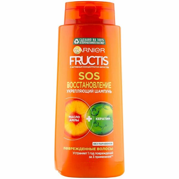 Шампунь для волос Garnier Fructis укрепляющий SOS восстановление для поврежденных волос
