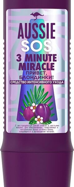 Средство интенсивного ухода для волос Aussie SOS 3 Minute Miracle Привет Блондинки 225мл