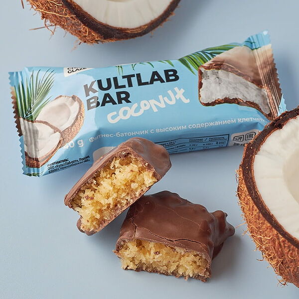 Кокосовый фитнес-батончик Kultlab Bar Coconut