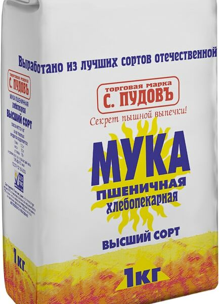 Мука С.Пудовъ Пшеничная высший сорт 1кг
