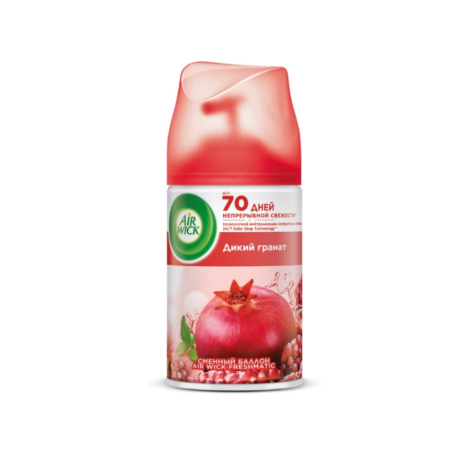 

Автоматический освежитель воздуха Air Wick Freshmatic Дикий гранат со сменным баллоном 250 мл